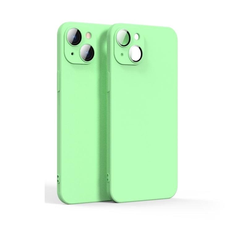 For iPhone 14 Plus Lens Glass Film Liquid TPU Phone Case