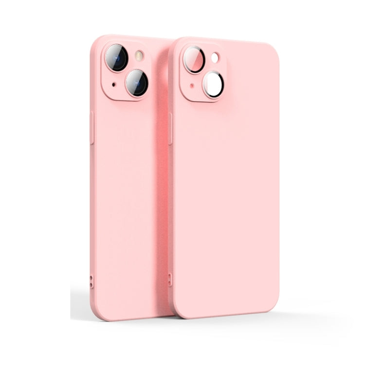 For iPhone 14 Plus Lens Glass Film Liquid TPU Phone Case