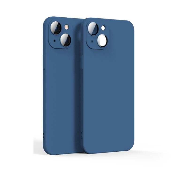 For iPhone 14 Plus Lens Glass Film Liquid TPU Phone Case