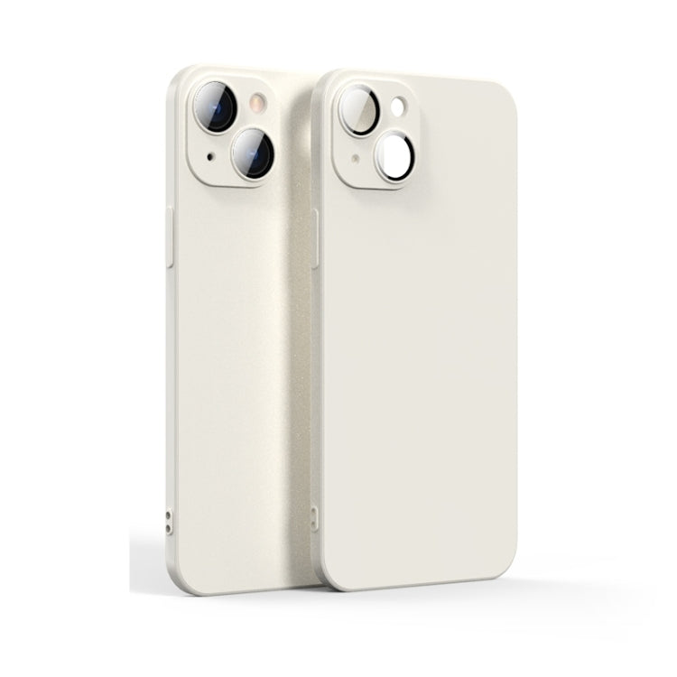 For iPhone 14 Plus Lens Glass Film Liquid TPU Phone Case