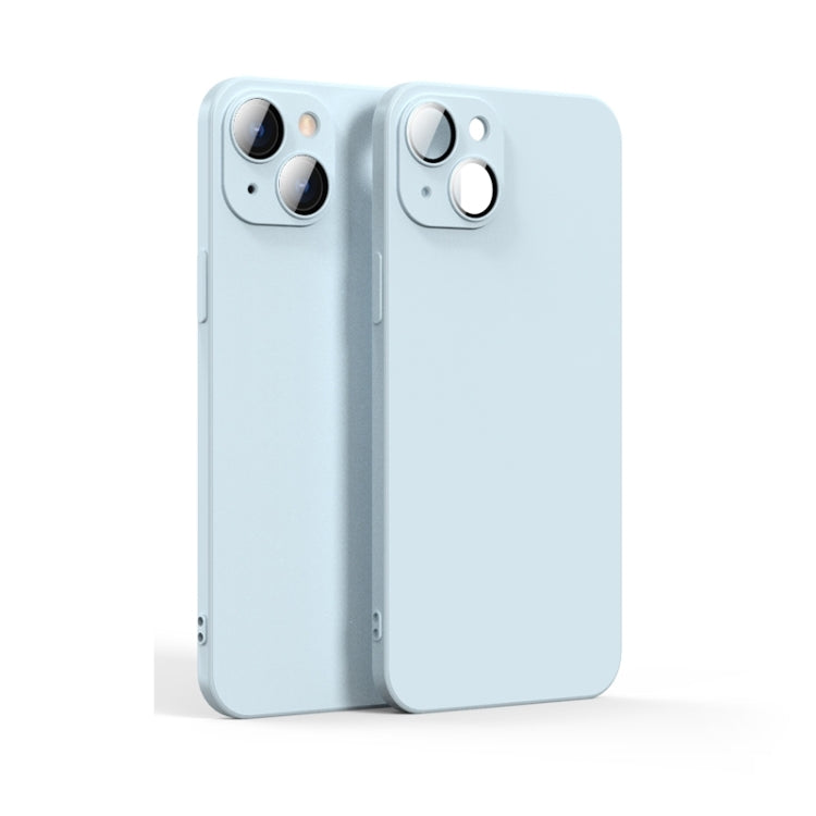 For iPhone 14 Plus Lens Glass Film Liquid TPU Phone Case