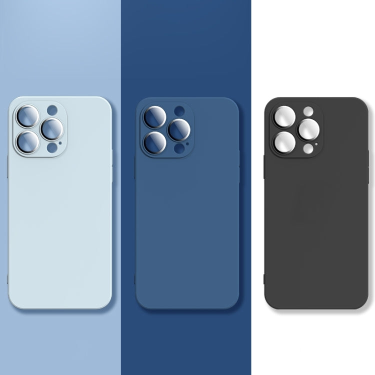 For iPhone 14 Plus Lens Glass Film Liquid TPU Phone Case