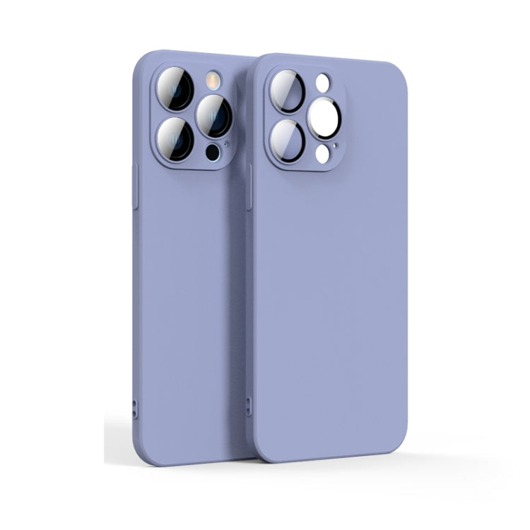 For iPhone 14 Pro Lens Glass Film Liquid TPU Phone Case