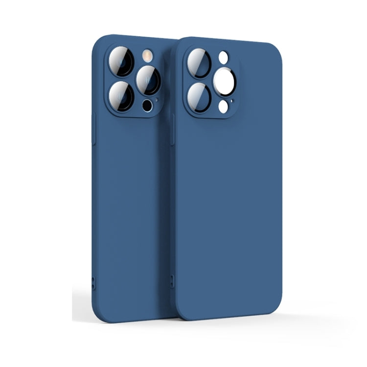 For iPhone 14 Pro Lens Glass Film Liquid TPU Phone Case