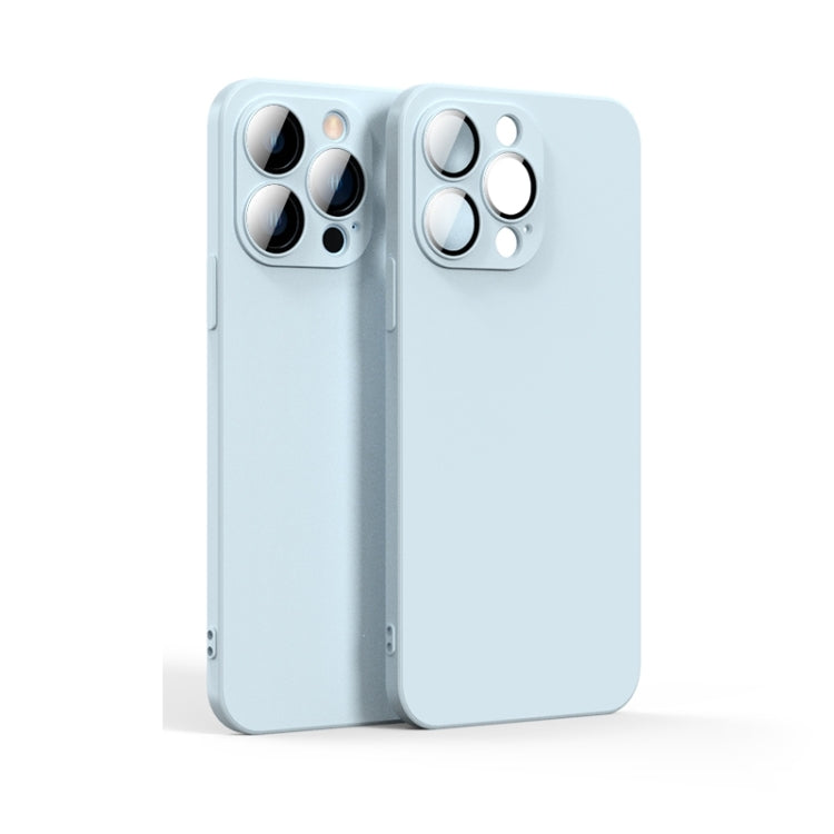 For iPhone 14 Pro Lens Glass Film Liquid TPU Phone Case