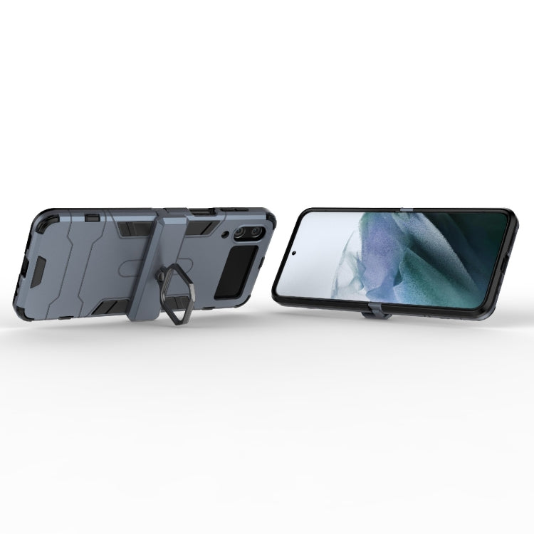 For Samsung Galaxy Z Flip4 Shockproof PC + TPU Protective Case with Magnetic Ring Holder