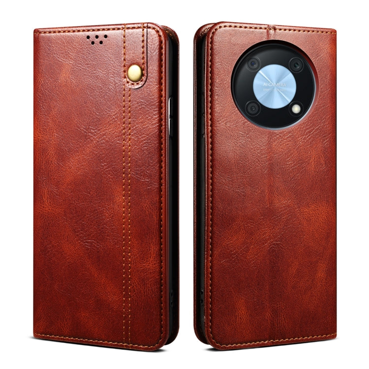 For Huawei nova Y90 4G/Enjoy 50 Pro Oil Wax Crazy Horse Texture Leather Phone Case