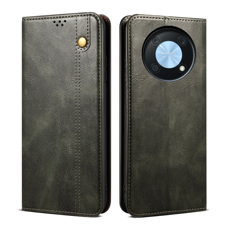 For Huawei nova Y90 4G/Enjoy 50 Pro Oil Wax Crazy Horse Texture Leather Phone Case