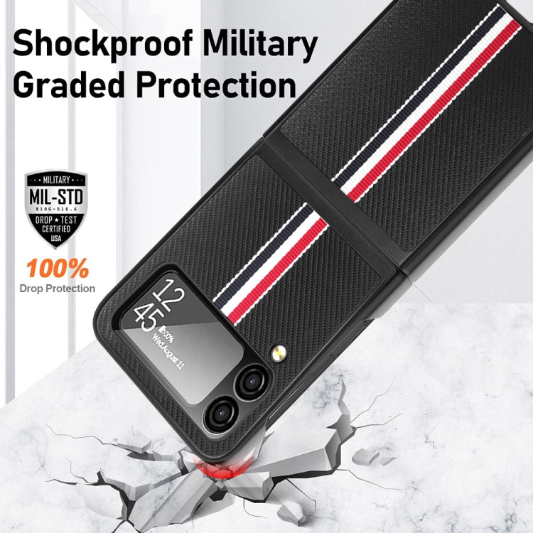 For Samsung Galaxy Z Flip4 Twill PC+ TPU Shockproof Phone Case