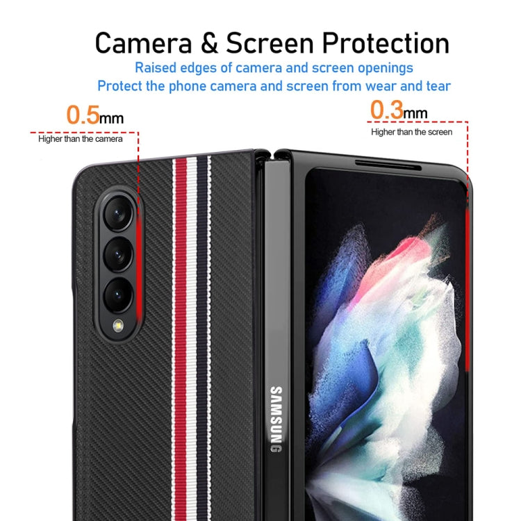 For Samsung Galaxy Z Fold4 Twill PC+ TPU Shockproof Phone Case
