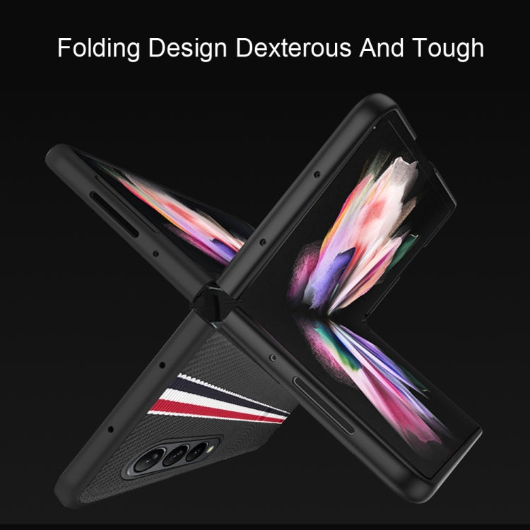 For Samsung Galaxy Z Fold4 Twill PC+ TPU Shockproof Phone Case