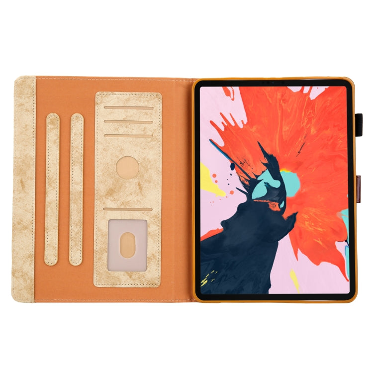 For iPad Pro 11 (2020) & (2018) Marble Style Cloth Texture Tablet PC Protective Leather Case with Bracket & Card Slot & Photo Holder