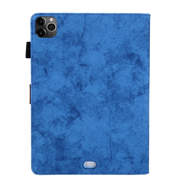 For iPad Pro 11 (2020) & (2018) Marble Style Cloth Texture Tablet PC Protective Leather Case with Bracket & Card Slot & Photo Holder