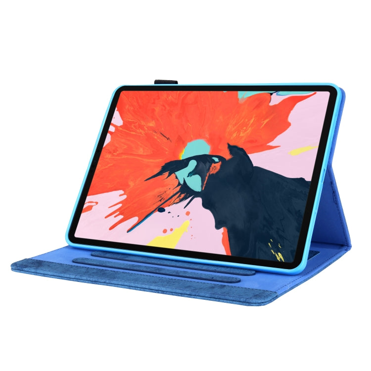 For iPad Pro 11 (2020) & (2018) Marble Style Cloth Texture Tablet PC Protective Leather Case with Bracket & Card Slot & Photo Holder