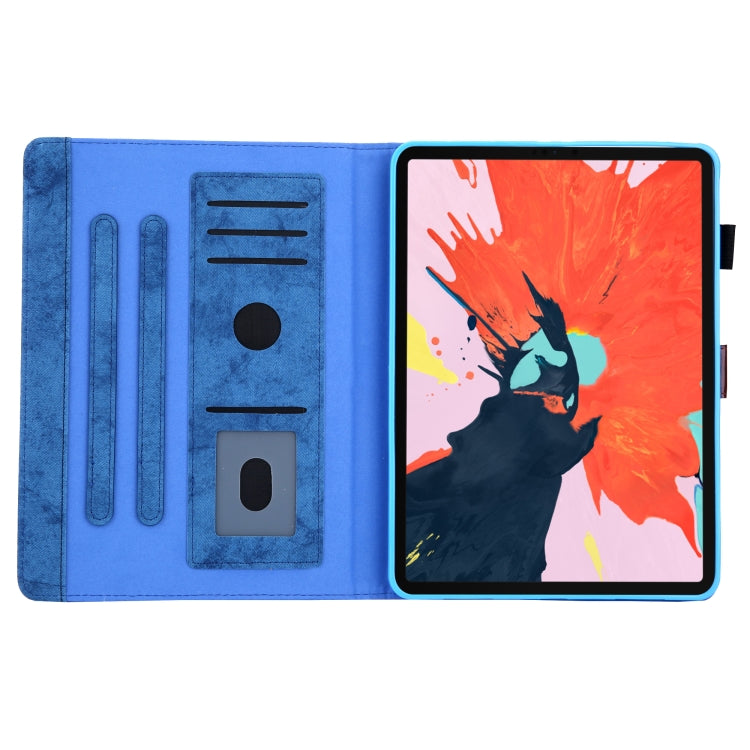 For iPad Pro 11 (2020) & (2018) Marble Style Cloth Texture Tablet PC Protective Leather Case with Bracket & Card Slot & Photo Holder