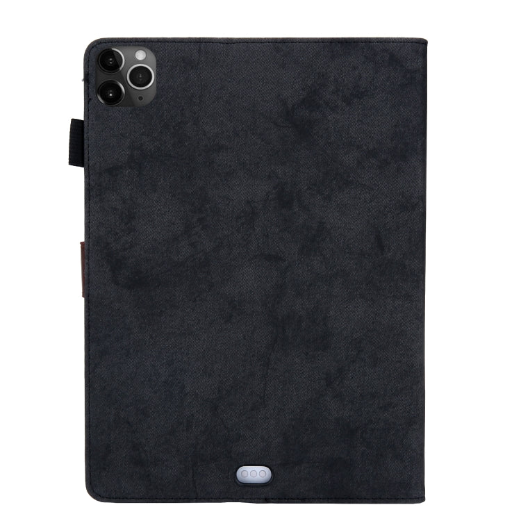 For iPad Pro 11 (2020) & (2018) Marble Style Cloth Texture Tablet PC Protective Leather Case with Bracket & Card Slot & Photo Holder