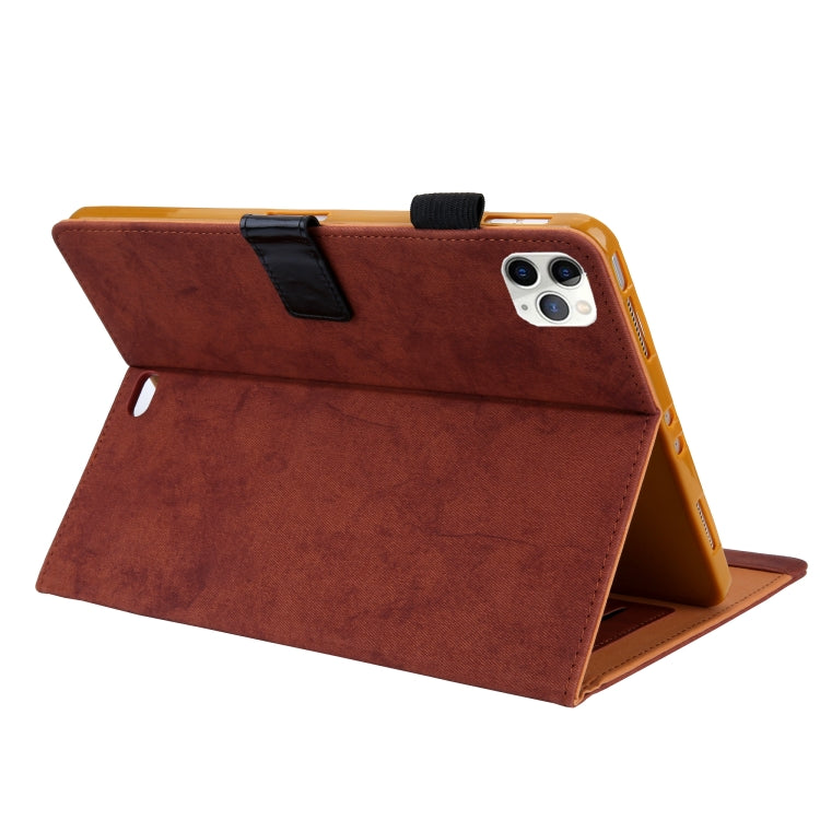 For iPad Pro 11 (2020) & (2018) Marble Style Cloth Texture Tablet PC Protective Leather Case with Bracket & Card Slot & Photo Holder