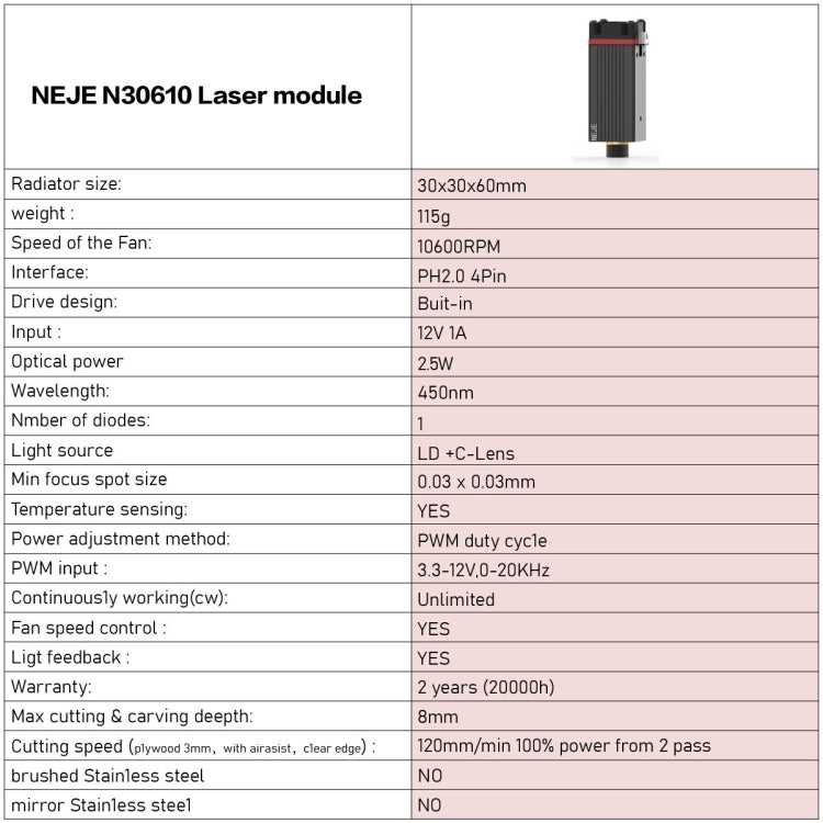 NEJE MASTER 3 Laser Engraver with N30610 Laser Module
