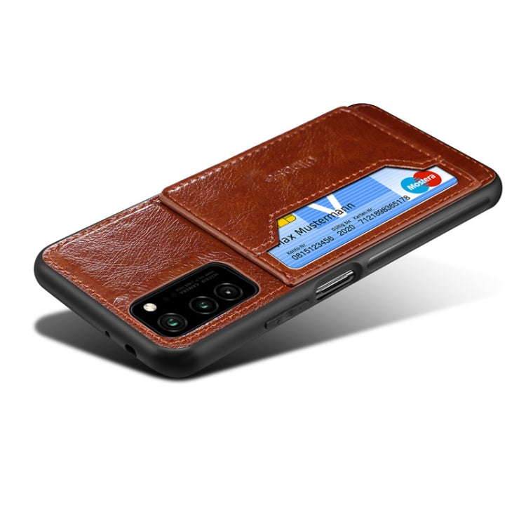 For Galaxy A91 / S10 Lite Dibase 2 in 1 Crazy Horse Texture PU Leather Case with Holder & Card Slot