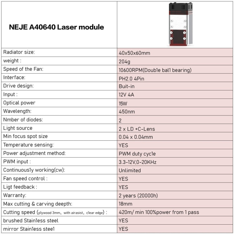 NEJE MASTER 3 Plus Laser Engraver with A40640 Laser Module