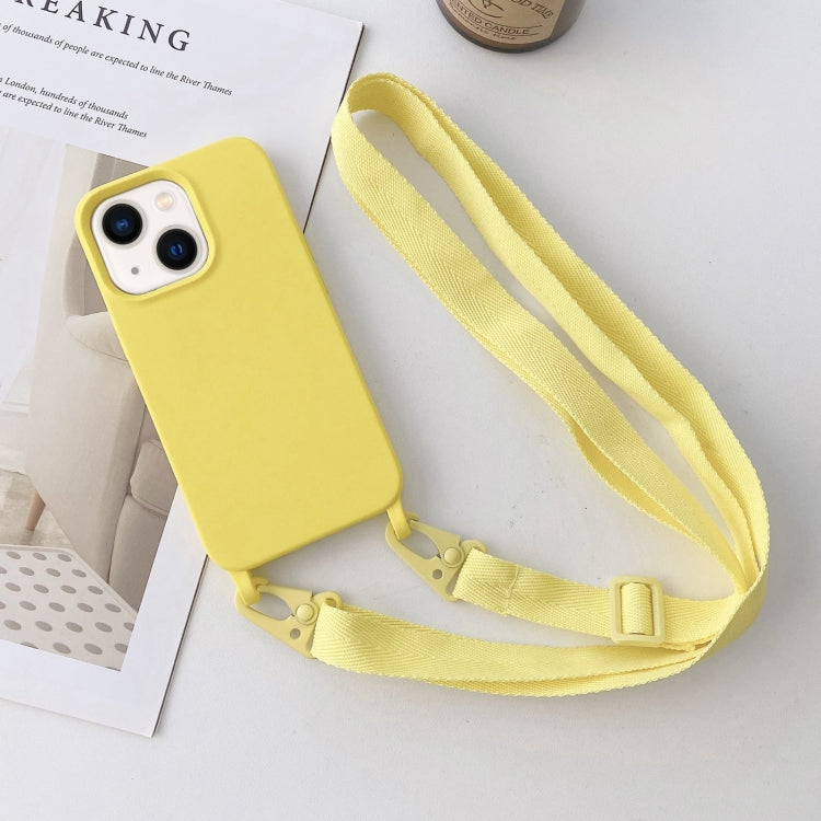 For iPhone 14 Elastic Silicone Lanyard Case