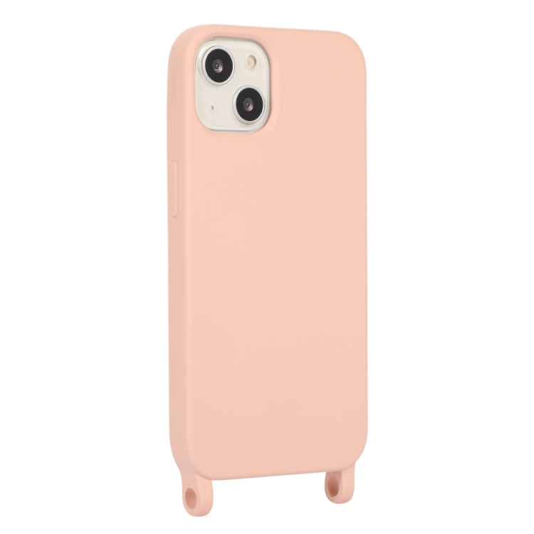 For iPhone 14 Elastic Silicone Lanyard Case