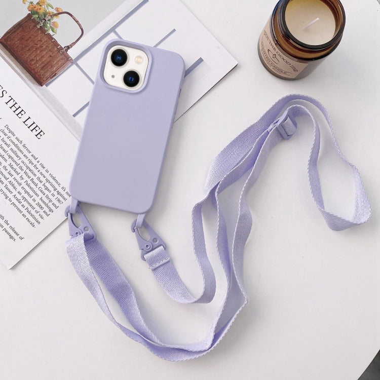 For iPhone 14 Elastic Silicone Lanyard Case