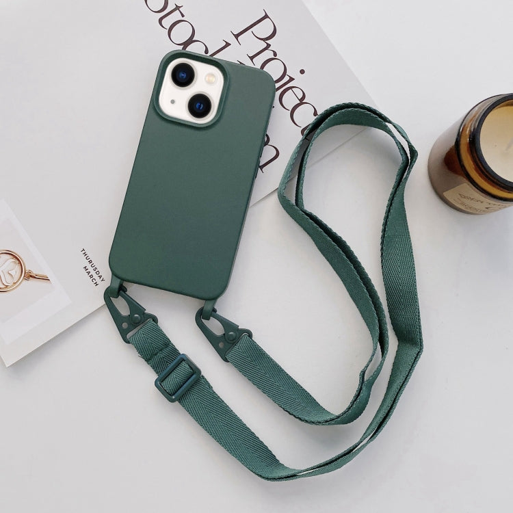 For iPhone 14 Elastic Silicone Lanyard Case