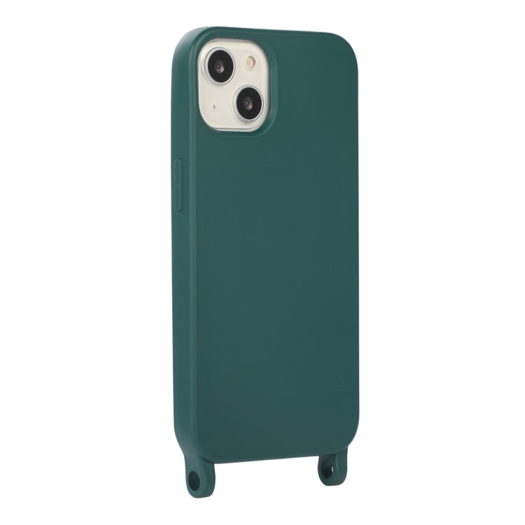 For iPhone 14 Elastic Silicone Lanyard Case