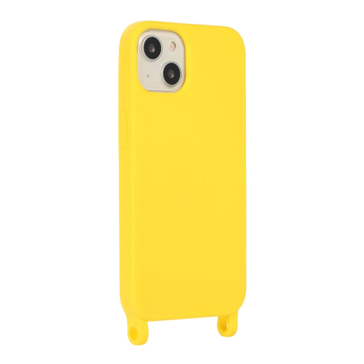 For iPhone 14 Plus Elastic Silicone Lanyard Case