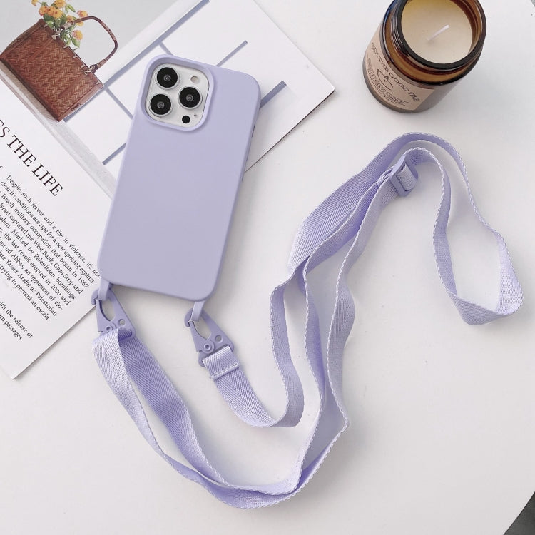 For iPhone 14 Pro Elastic Silicone Lanyard Case