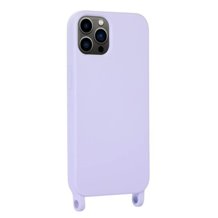 For iPhone 14 Pro Elastic Silicone Lanyard Case
