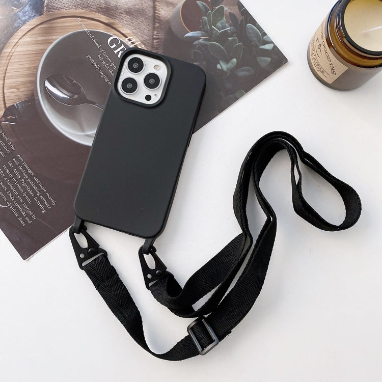 For iPhone 14 Pro Elastic Silicone Lanyard Case