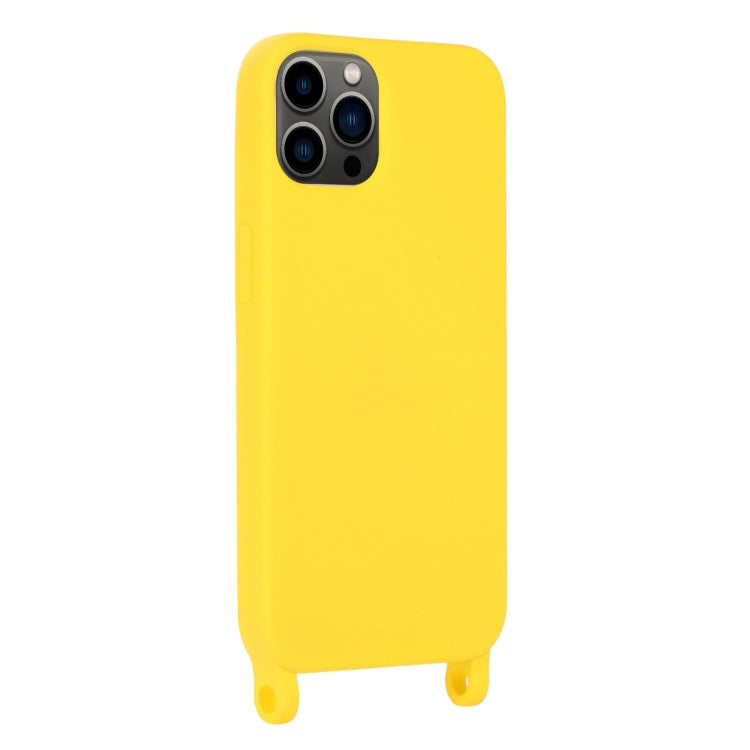 For iPhone 14 Pro Max Elastic Silicone Lanyard Case