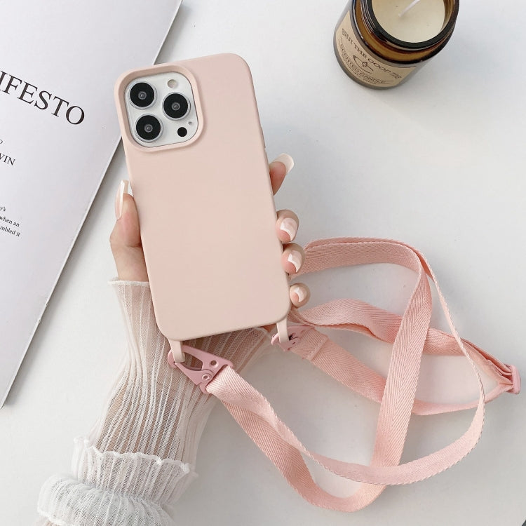 For iPhone 14 Pro Max Elastic Silicone Lanyard Case