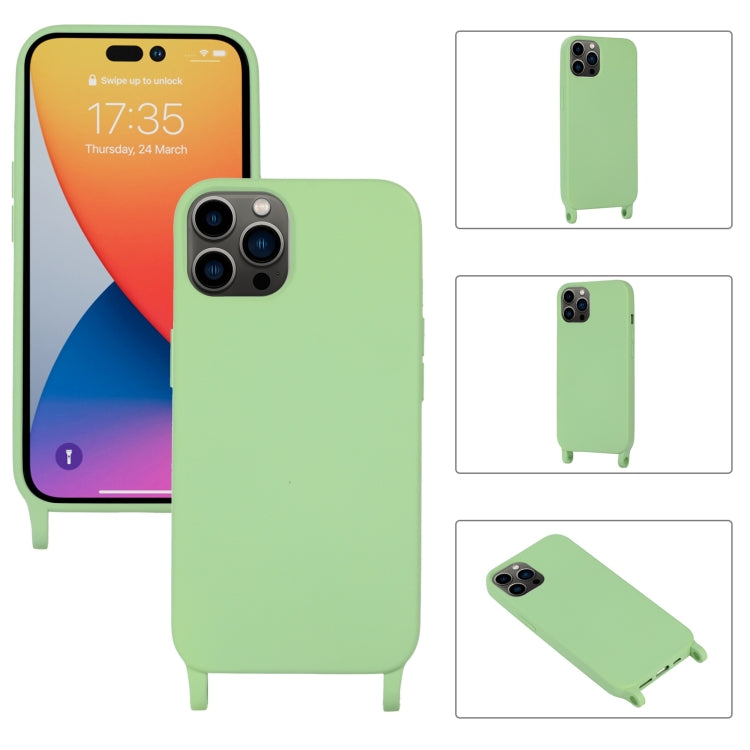 For iPhone 14 Pro Max Elastic Silicone Lanyard Case
