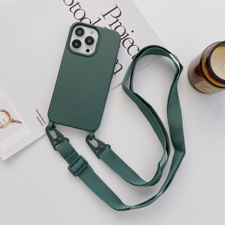 For iPhone 14 Pro Max Elastic Silicone Lanyard Case