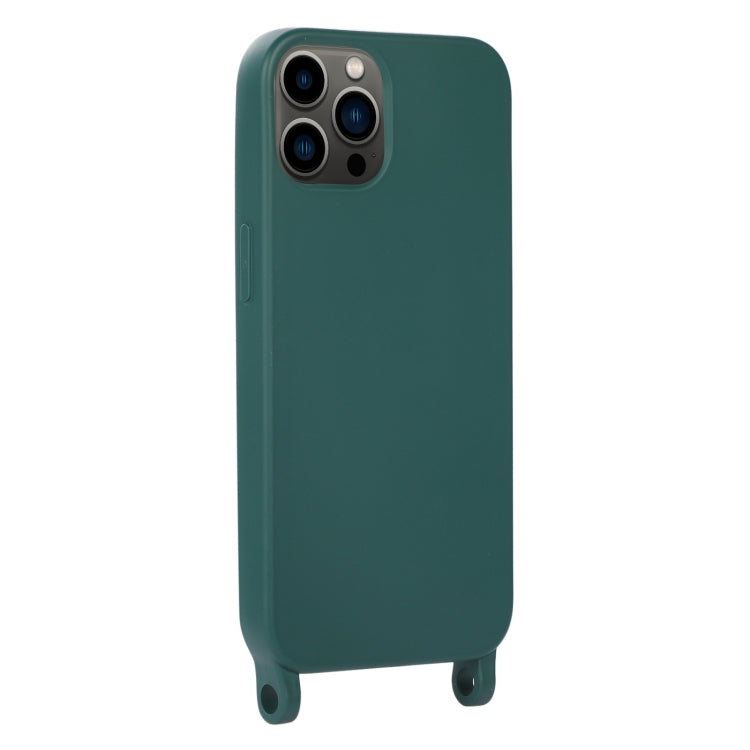 For iPhone 14 Pro Max Elastic Silicone Lanyard Case