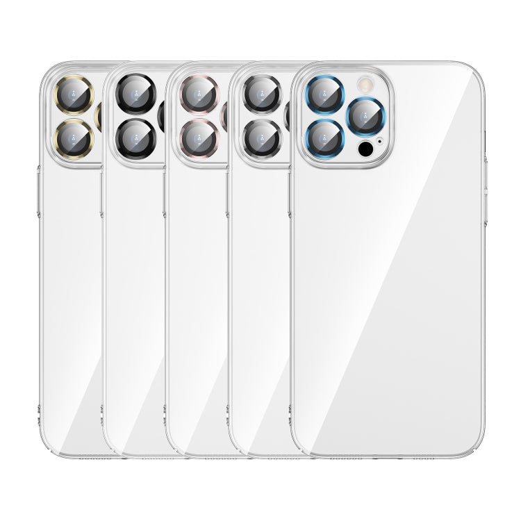 For iPhone 14 Glass Lens Film Clear PC Phone Case