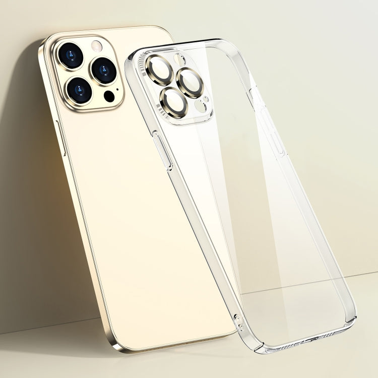 For iPhone 14 Pro Max Glass Lens Film Clear PC Phone Case