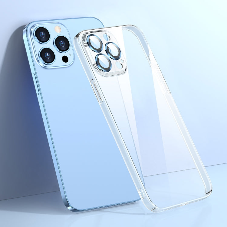 For iPhone 14 Pro Max Glass Lens Film Clear PC Phone Case