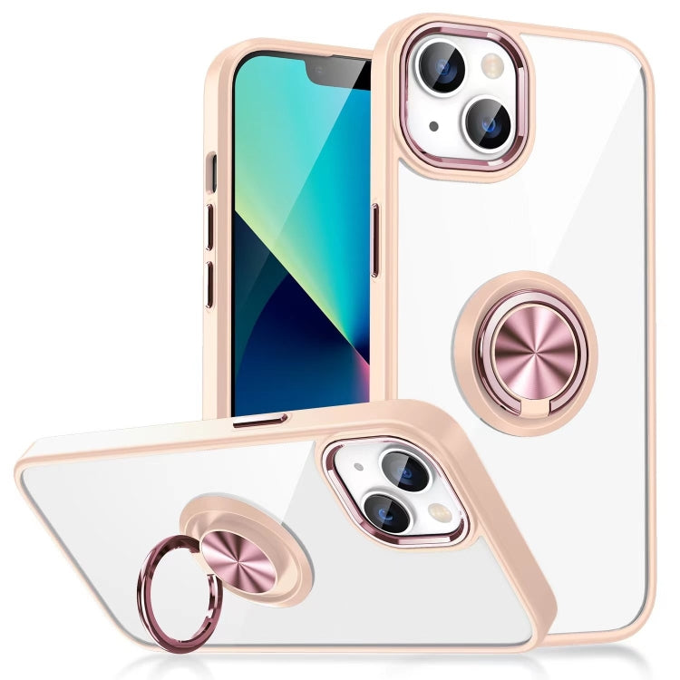 For iPhone 14 Ring Holder TPU Acrylic Phone Case