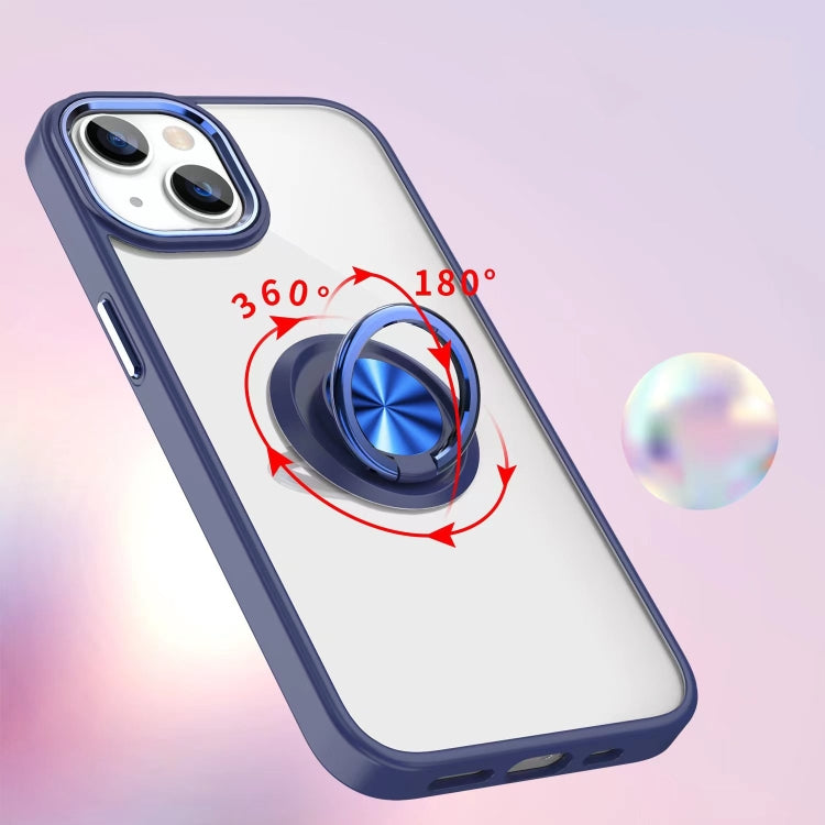 For iPhone 14 Ring Holder TPU Acrylic Phone Case