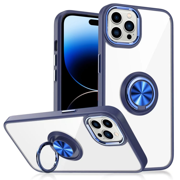 For iPhone 14 Pro Max Ring Holder TPU Acrylic Phone Case