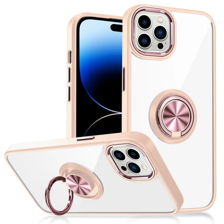 For iPhone 14 Pro Max Ring Holder TPU Acrylic Phone Case