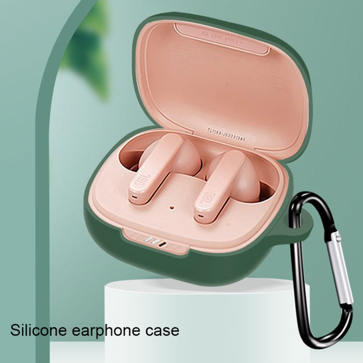 For JBL Live Pro+ Pure Color Bluetooth Earphone Silicone Protective Case