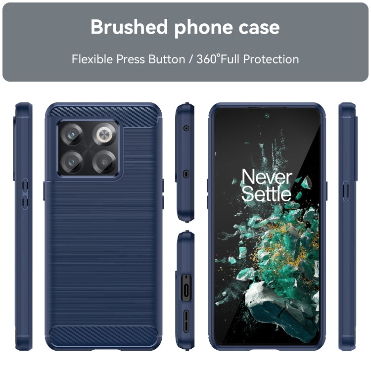 For OnePlus ACE Pro Brushed Texture Carbon Fiber TPU Phone Case