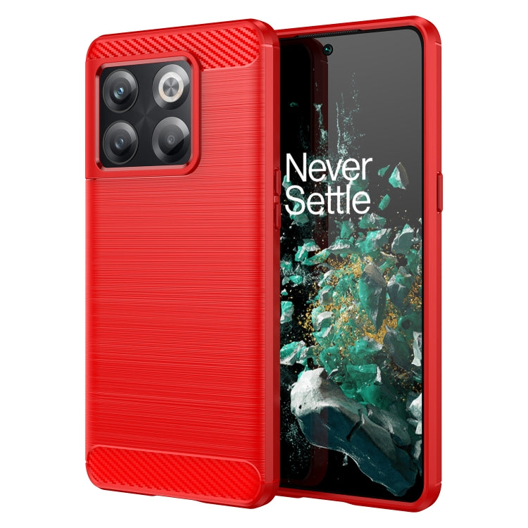 For OnePlus ACE Pro Brushed Texture Carbon Fiber TPU Phone Case