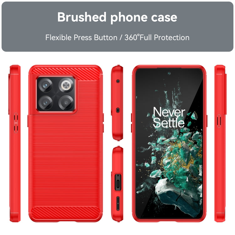 For OnePlus ACE Pro Brushed Texture Carbon Fiber TPU Phone Case