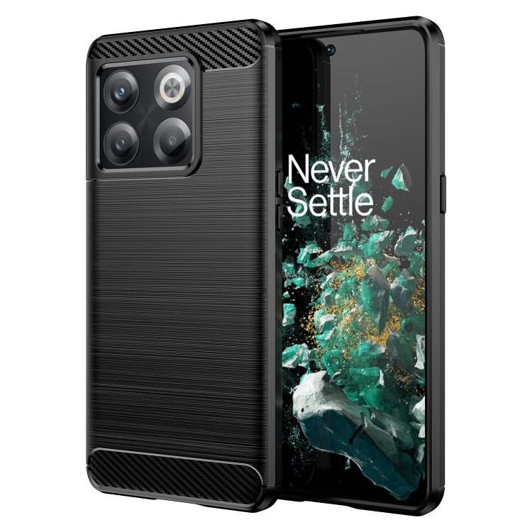 For OnePlus ACE Pro Brushed Texture Carbon Fiber TPU Phone Case